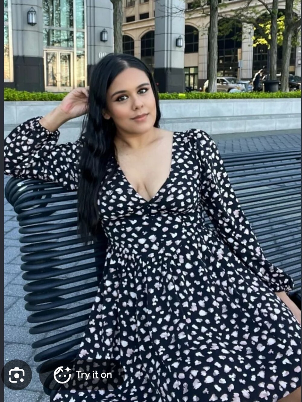 Abercrombie & Fitch Black Long Sleeve Mini Dress